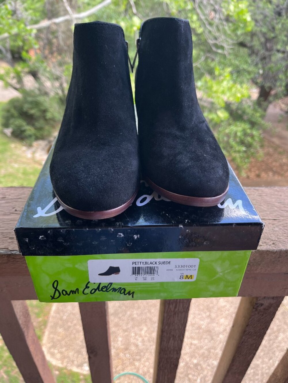 Sam Edelman Petty Black Suede Bootie